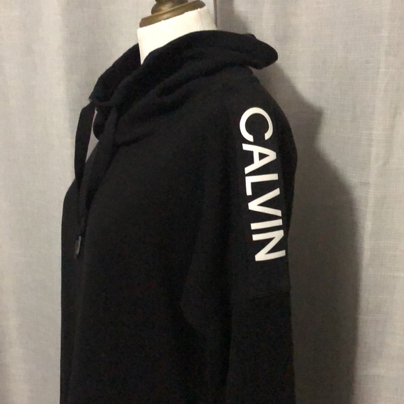 Calvin Klein Performance Line Cowl Neck Sweatshirt-Sz s-Black-Cotton Blend-EUC - Picture 3 of 16